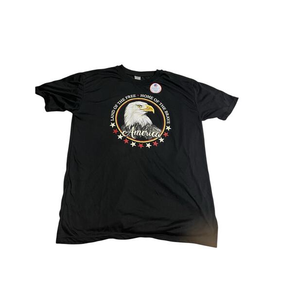 Disabled Veterans National Foundation Men Patriotic America Eagle T-Shirt Large - Picture 1 of 5